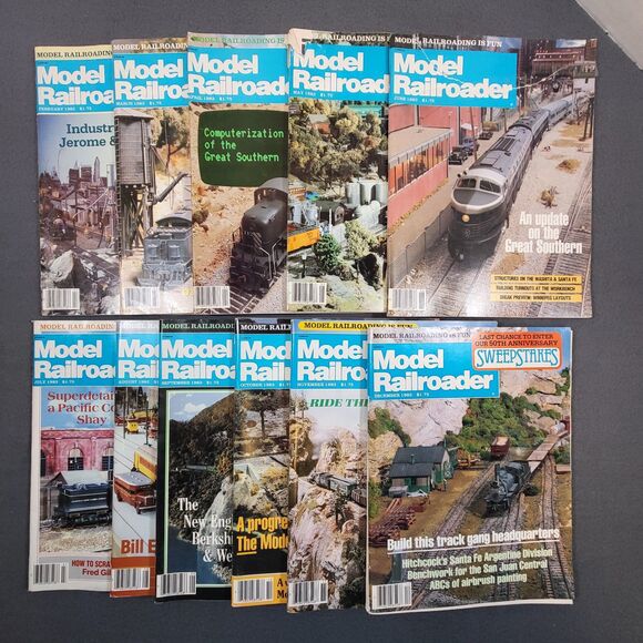 MODEL RAILROADER Magazine Lot 1983 Feb-Dec Monthly Set Vintage Trains Collectors - Picture 1 of 16